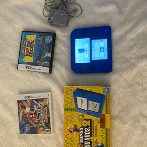Nintendo 2DS Blue Console with Games